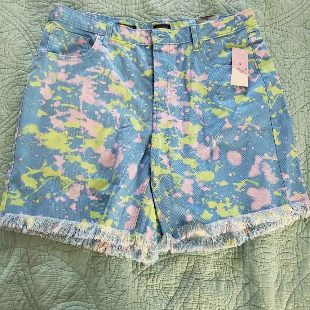 Wild Fable Blue and Pink Jean Shorts Summer Essential